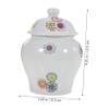 CIYODO Ceramic Tea Jar Airtight Seal for Loose Leaf Tea Bags Multi-functional Storage Canister for Kitchen Countertop Organization Elegant Retro Design White Porcelain Material view 2