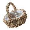 CHILDWEET Handwoven Straw Flower Basket Decorative Storage Container for Weddings and Home Decor Rustic Woven Basket Smooth Edges for Floral Arrangements and Special Events view 1