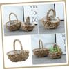CHILDWEET Handwoven Straw Flower Basket Decorative Storage Container for Weddings and Home Decor Rustic Woven Basket Smooth Edges for Floral Arrangements and Special Events view 2