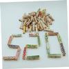 BIUDECO 50pcs Colorful Wooden Clips for DIY Crafts Assorted Cartoon Log Printing Clips for Scrapbooking Weaving Sewing and Mending Projects view 2