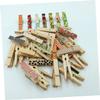 BIUDECO 50pcs Colorful Wooden Clips for DIY Crafts Assorted Cartoon Log Printing Clips for Scrapbooking Weaving Sewing and Mending Projects view 3