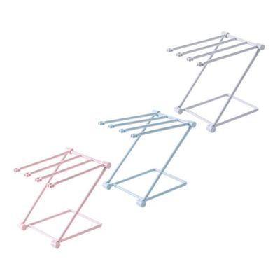 Anneome 3pcs Foldable Towel Rack Organizer Vertical Dish Cloth Stand for Kitchen Bathroom Lightweight Mixed Colors Quick Drying Space-Saving Design