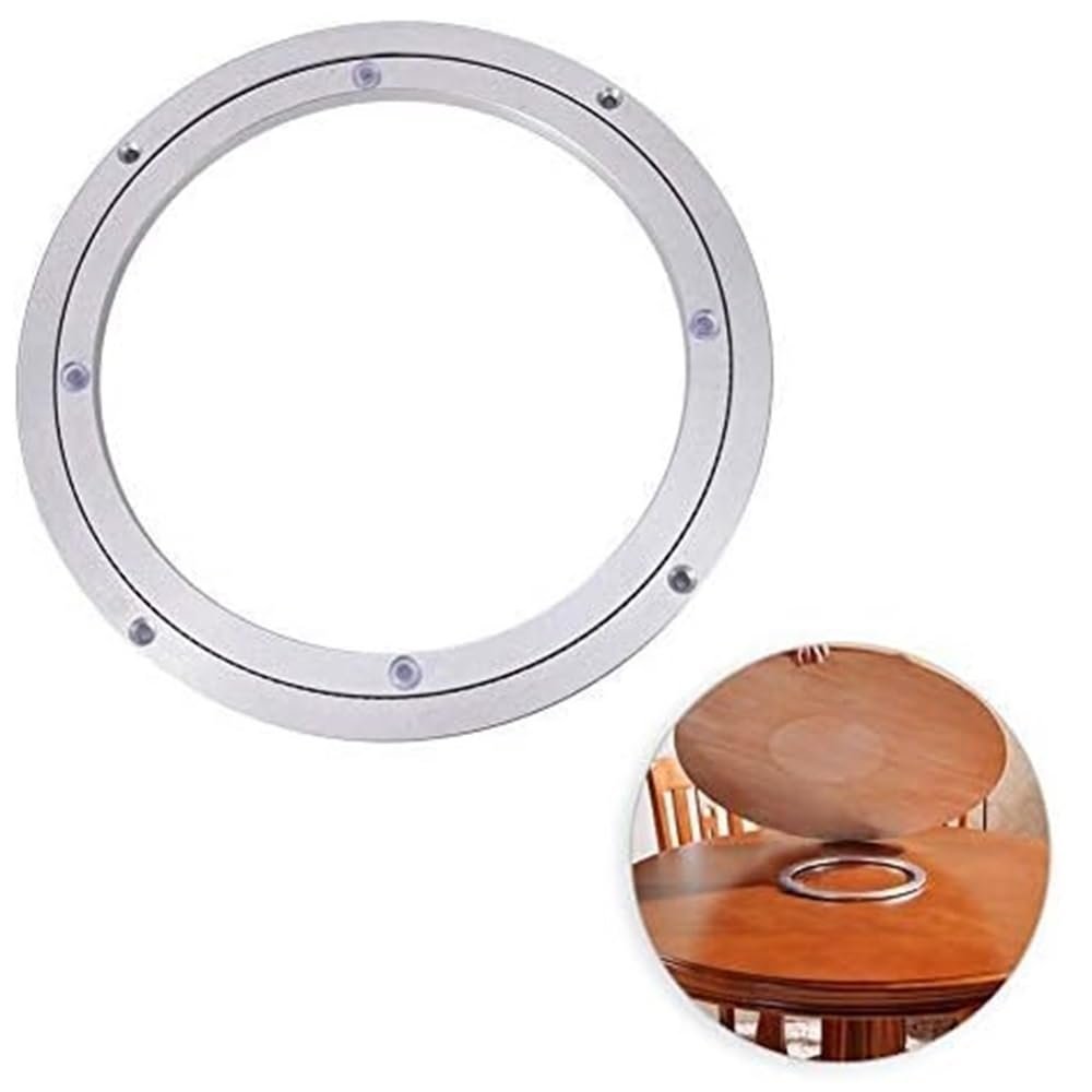 NILZA 10in 40in Lazy Susan Bearing Smooth Rotating Turntable Bearing Aluminum Alloy, Serving Tray Hardware, Round Table Swivel Base 12in 16in 18in (Size : 12cm(5inch))