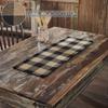 VHC Brands Runner 12x36, Cotton Dining Room, Kitchen Table Runner, Country Farmhouse Style, Black Check Collection, Rectangle 12x36, Country Black view 3