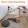 PADOOR Non-Slip Bath Mat With Rubber-Backing, Braided Absorbent Machine Washable Thin Rug, Quick Dry, Fits Under Door, for Bathroom Floor, 20''x32'' Beige view 4