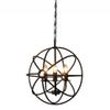 Black Sphere Chandelier Bar Kitchen Dining Room Round Ball Pendant Light V-intage Industrial Lustre Rustic Wrought Iron E27 Ceiling Hanging Fixtures Lighting Interesting Life,Pendant view 1