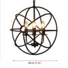 Black Sphere Chandelier Bar Kitchen Dining Room Round Ball Pendant Light V-intage Industrial Lustre Rustic Wrought Iron E27 Ceiling Hanging Fixtures Lighting Interesting Life,Pendant view 2