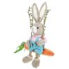 PRETYZOOM Garden Bunny Swing Figurine Adorable Statue for Outdoor Decor Straw Cloth Material for Backyard Landscape Cute Easter Garden Adornment view 1
