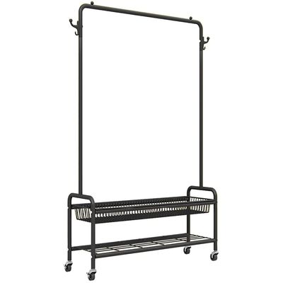 Coat Rack Freestanding Modern Versatile Hall Tree with 2 Fixable Hooks for Entryway Bedroom Corner Office Garment Clothes Holder (Color : Black, Size : 120 * 36 * 155cm) (Black 60 * 36 * 155cm)