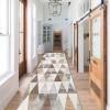 Khaki Hallway Runner Rug - Triangular Design, Long Carpet Runner 100cm 1.5m 2m 250cm 300cm 4m 5m 6m Door Mat Non Slip Area Rugs for Kitchen Hall Stairs (Size : 3.9 ft 16.4 ft) view 3