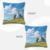 VTCTOASY Decorative Throw Pillow Covers 20"x20" Square Pillow Covers Church on The Prairie Throw Pillow Cover for Sofa Double Sided Plush Pillow Case Cushion Case for Living Room view 3