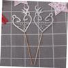 KOMBIUDA 16pcs Glitter Antler Cake Toppers Cupcake Picks Wedding Decorations for Engagement Party view 4