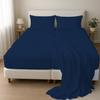 1000 Thread Count Split Sheet Set 5 Piece Split California King Sheets for Adjustable Beds 100% Egyptian Cotton 12" Deep Pocket Adjustable Bed Sheets Split California King Size - Navy Blue Solid view 1