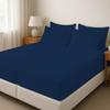 1000 Thread Count Split Sheet Set 5 Piece Split California King Sheets for Adjustable Beds 100% Egyptian Cotton 12" Deep Pocket Adjustable Bed Sheets Split California King Size - Navy Blue Solid view 3