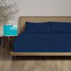 1000 Thread Count Split Sheet Set 5 Piece Split California King Sheets for Adjustable Beds 100% Egyptian Cotton 12" Deep Pocket Adjustable Bed Sheets Split California King Size - Navy Blue Solid view 4