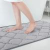 OLANLY Memory Foam Bath Mat Rug 40x32, Ultra Soft and Absorbent Bathroom Rugs, Non-Slip, Comfortable, Machine Washable Bath Carpet for Bathroom Floor, Tub, Shower and Home Decor Accessories, Grey view 1