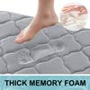 OLANLY Memory Foam Bath Mat Rug 40x32, Ultra Soft and Absorbent Bathroom Rugs, Non-Slip, Comfortable, Machine Washable Bath Carpet for Bathroom Floor, Tub, Shower and Home Decor Accessories, Grey view 3