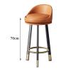 High Stools with Back Rest 360 Degree Rotary Perching Stool Kitchen Breakfast Bar Stools PU Leather Counter Chairs Casual Counter Stool, 2 Packs view 3