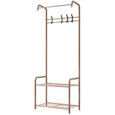 Coat Tree Freestanding Coat Rack with Storage with Hooks 3-in-1 Entryway Shoe Rack Shelf Mudroom Garage Storage Organizer (Color : Brown, Size : 57 * 30 * 165CM) (Brown 57 * 30 * 165CM)
