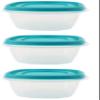 Utensilux Bundle Rubber Maid Food Storage Containers 2 Cup Food Storage Containers 7 Piece Set, Teal Easy Find Lids, 3 Containers, 3 Lids Chalk Pen And 4 Chalk Labels view 1