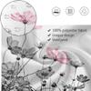 Kikiry Extra Wide Shower Curtain 108''W x 72''L Clawfoot Tub Wrap Around Pink Gray Daisy Floral Flower Elegant Wildflower Bathroom Curtains Accessories Polyester Fabric Waterproof 18 Pack Hooks view 2
