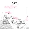 Kikiry Extra Wide Shower Curtain 108''W x 72''L Clawfoot Tub Wrap Around Pink Gray Daisy Floral Flower Elegant Wildflower Bathroom Curtains Accessories Polyester Fabric Waterproof 18 Pack Hooks view 4