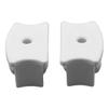 2 pcs Champion Bottom Rail End Cap for Cordless 1" Horizontal Vinyl Blinds 240615 White view 3