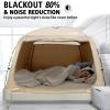 RIYDH Bed Tent Bed Canopy Breathable 100% for Adult and Kids- Original Design Light Reduction 93% Sleeping Dream Tents Indoor Portable Big Space with String Light 3 Doors Twin Full Queen King Size view 2