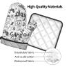 Jbyjbx Video Game Boys Print Oven Mitts and Pot Holders Gloves Set for Kitchen Baking Grilling 7.2"X11"BBQ view 3