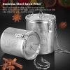 flexman Spice Seasoning Strainer, Stainless Steel Snap Design One Touch Locking Sealed Tightly Polished Surface Cooking Strainer for Infuse Spices Herbs Seasonings Into Soups (4.3L) view 3