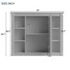 Merax Bathroom Medicine Cabinet with Mirror, Wall Mounted Over Toilet Storage Cabinet Organizer with Doors and Shelves for Bathroom Laundry Room (Mirror Cabinet Only, Gray) view 2