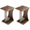 CLCulture 2PCS Side Table Sofa Couch Table Compact C-Shape End Table Snack Coffee Table view 1