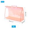 PATIKIL Handbag Dust Bags, 4 Pack Clear Purse Storage Organizer XL Size PVC Dustproof Handbag Cover Transparent Purse Protector for Closet Rack Wardrobe, Pink view 2