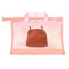 PATIKIL Handbag Dust Bags, 4 Pack Clear Purse Storage Organizer XL Size PVC Dustproof Handbag Cover Transparent Purse Protector for Closet Rack Wardrobe, Pink view 4