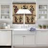 African Woman Swag Curtains Valance Tier Set, Rod Pocket Curtain Drapes for Bedroom Kitchen Curtains Over Sink Ethinic Boho Traditional Tribal Brown Illustraction Swag Valances 36 inches Tiers view 4