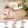 Easter Wooden Bunny Standing Tabletop Ornament, Rabbit Sign Tabletop Ornament, Rabbit Ornament Bunny Spring Decor Easter Wood Tabletop Ornament (3 Pcs) view 3