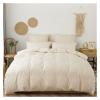QuKan Bed, Solid Color Striped Cut Floral Bedding Set Romantic Patchwork Comforter Set with Pillow Cases Home Duvet Cover, Queen, MM-102 view 2