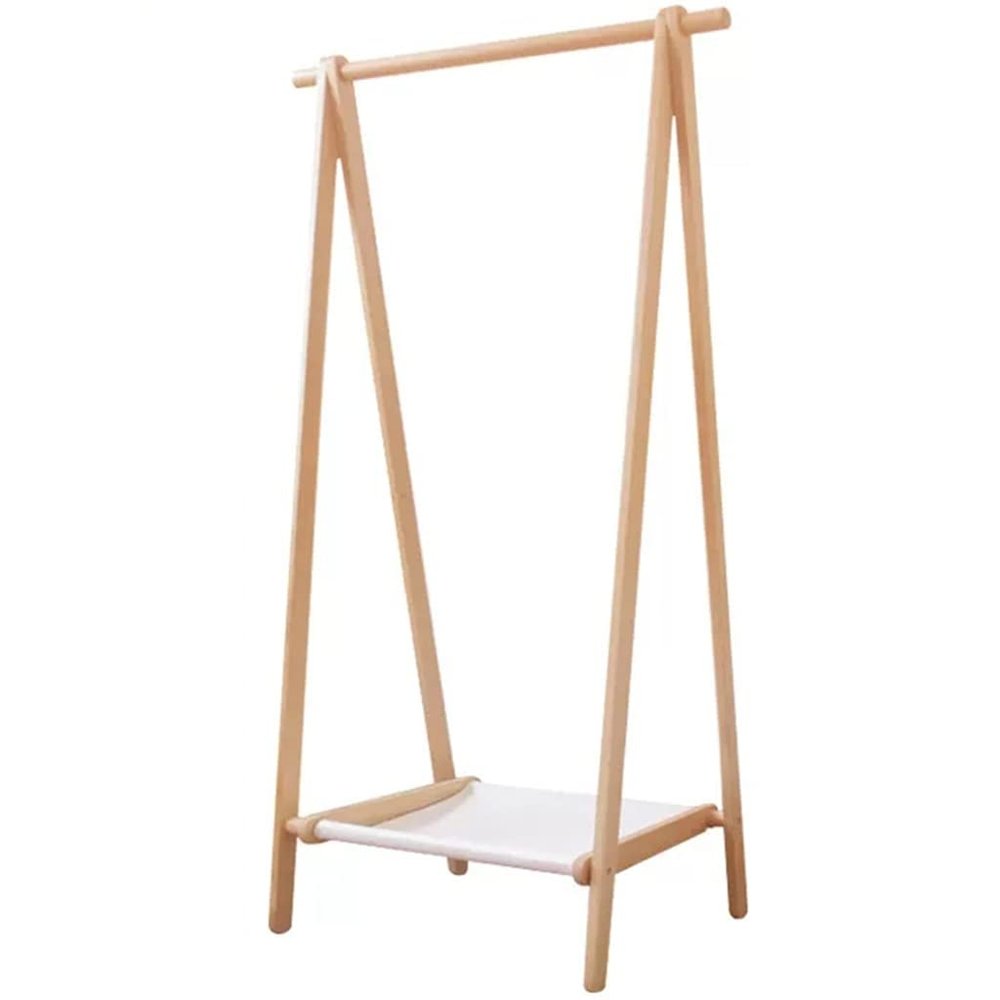 Coat Rack Freestanding with 2 Hooks Coat Hall Tree Stand Sturdy and Easy Assembly Standing Coat Rack for Entryway Hallway and Office (Color : Khaki, Size : 95 * 48 * 150cm) (Khaki 75 * 48 * 150c