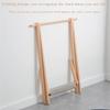 Coat Rack Freestanding with 2 Hooks Coat Hall Tree Stand Sturdy and Easy Assembly Standing Coat Rack for Entryway Hallway and Office (Color : Khaki, Size : 95 * 48 * 150cm) (Khaki 75 * 48 * 150c view 2
