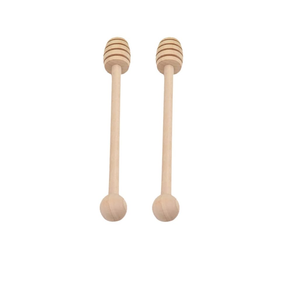 PRETYZOOM Honey Dier Sticks 2 Pack of Wooden Stirring Rods for Honey and Syrup for Baking and Honey Pot