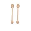 PRETYZOOM Honey Dier Sticks 2 Pack of Wooden Stirring Rods for Honey and Syrup for Baking and Honey Pot view 1