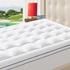 ABENE Mattress Topper for Back Pain Relief, Extra Thick Mattress Pad Pillowtop, Soft Cotton Cover with 8"-21" Deep Pocket, 1300gsm Overfilled Down Alternative Filling (Cotton White, Full) view 1