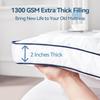 ABENE Mattress Topper for Back Pain Relief, Extra Thick Mattress Pad Pillowtop, Soft Cotton Cover with 8"-21" Deep Pocket, 1300gsm Overfilled Down Alternative Filling (Cotton White, Full) view 4