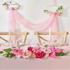 Serwalin 2Pcs Artificial Flowers Hot Pink Fake Flowers for Home Decor Silk Flowers for DIY Flowers for Decorations Table Centerpieces Cake Flowers Wedding Flowers Spring Flowers view 4