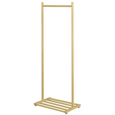 Coat Rack 3-in-1 Metal Coat Rack with 1-Tier Shelves Freestanding Closet Organizer with Shoe Rack 2 Hooks and A Crossbar for Entryway Bedroom (Color : Black, Size : 60 * 40 * 160cm) (Gold 60