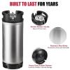 Hilangsan New 5 Gallon Keg Corny Keg, Stainless Steel Cornelius Keg with Ball Lock Keg Fittings, 5 Gallon Beer Keg with Dual Rubber Handle, Ball Lock Keg for Home Brewing view 3