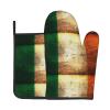 Jbyjbx Irish Flag Print Oven Mitts and Pot Holders Gloves Set for Kitchen Baking Grilling 7.2"X11"BBQ view 1
