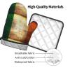 Jbyjbx Irish Flag Print Oven Mitts and Pot Holders Gloves Set for Kitchen Baking Grilling 7.2"X11"BBQ view 3