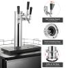 3 Tap Kegerator Tower Beer Tap Tower, Stainless Core Beer Faucet Dispenser with Pre-installed Beer Lines, Draft Beer Keg Tower with Kegerator Parts for Homebrew view 4