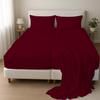 1000 Thread Count Split Sheet Set 5 Piece Split Queen Sheets for Adjustable Beds 100% Egyptian Cotton 15" Deep Pocket Adjustable Bed Sheets Split Queen Size - Burgundy Solid view 1